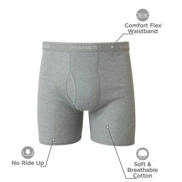 Hanes Men's Super Value Pack Assorted Boxer Briefs, 10 Pack Size Large 36 - 38 - Picture 4 of 5